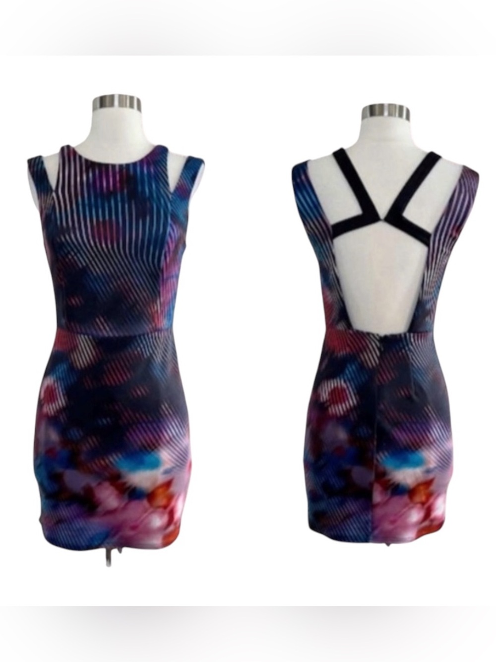 Bebe Abstract Print Dress